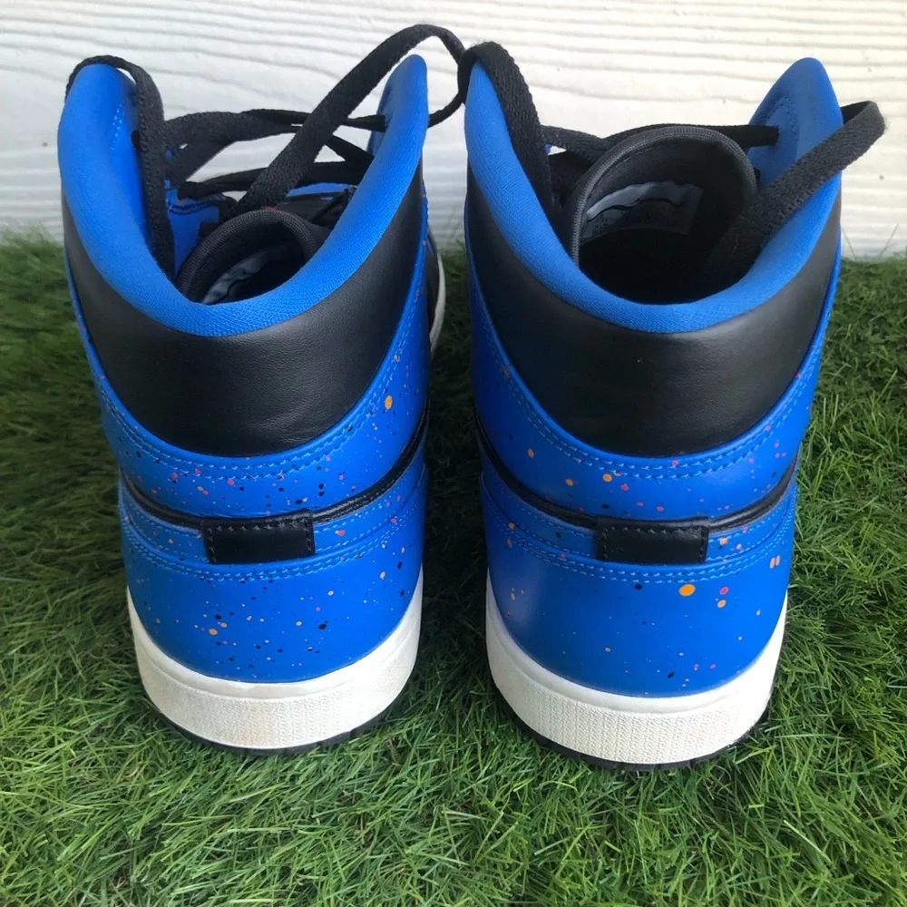 Jordan 1 Mid‎ Royal Paint Splatter Men’s Size: 12 Very clean.